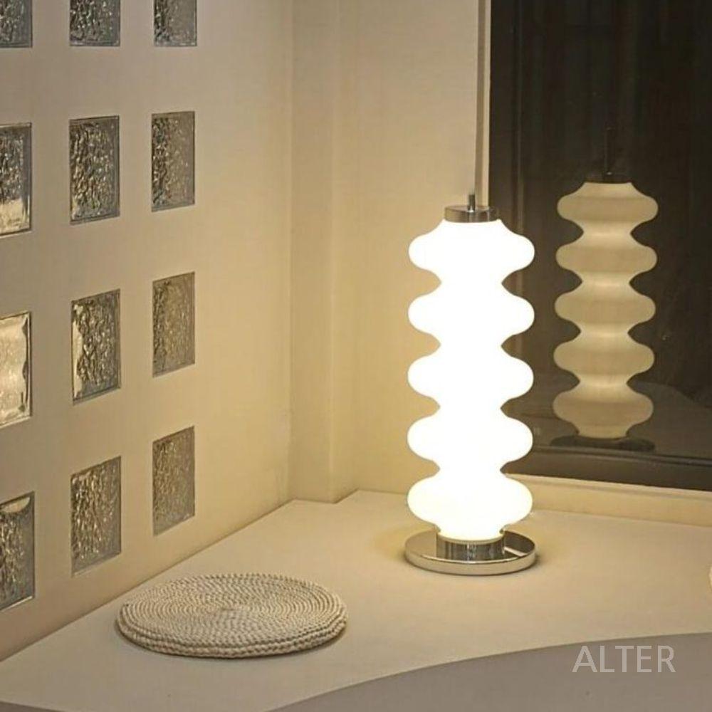 거실 장스탠드 웨이브 플로어 주광 모델 조명 램프 40x155cm-따뜻한 빛 - 상세 이미지 5