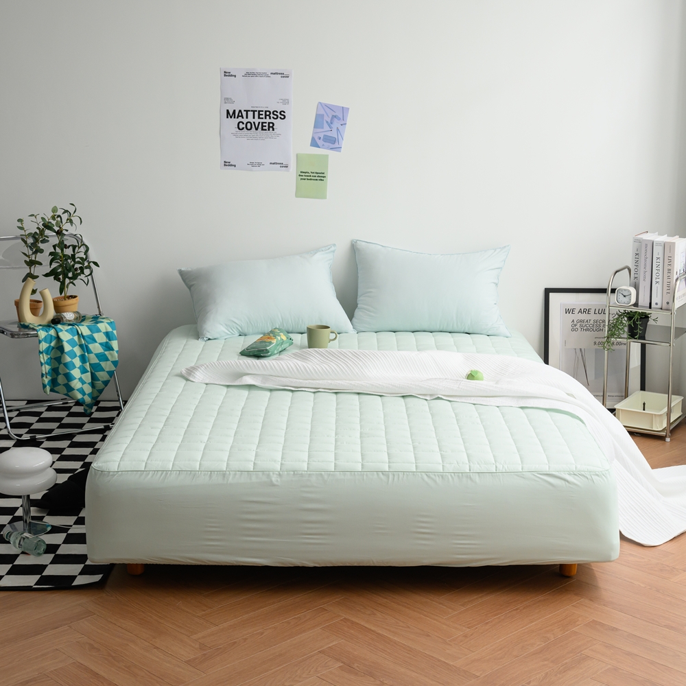 나라데코 40수 순면 솔리드 누빔 매트리스커버 S