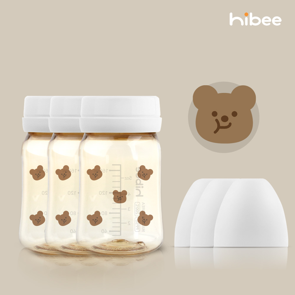 하이비 PPSU 에잇벤트 배앓이방지 젖병 170ml 노꼭지 트리플팩 봄에디션 볼빵곰 - 상세 이미지 2