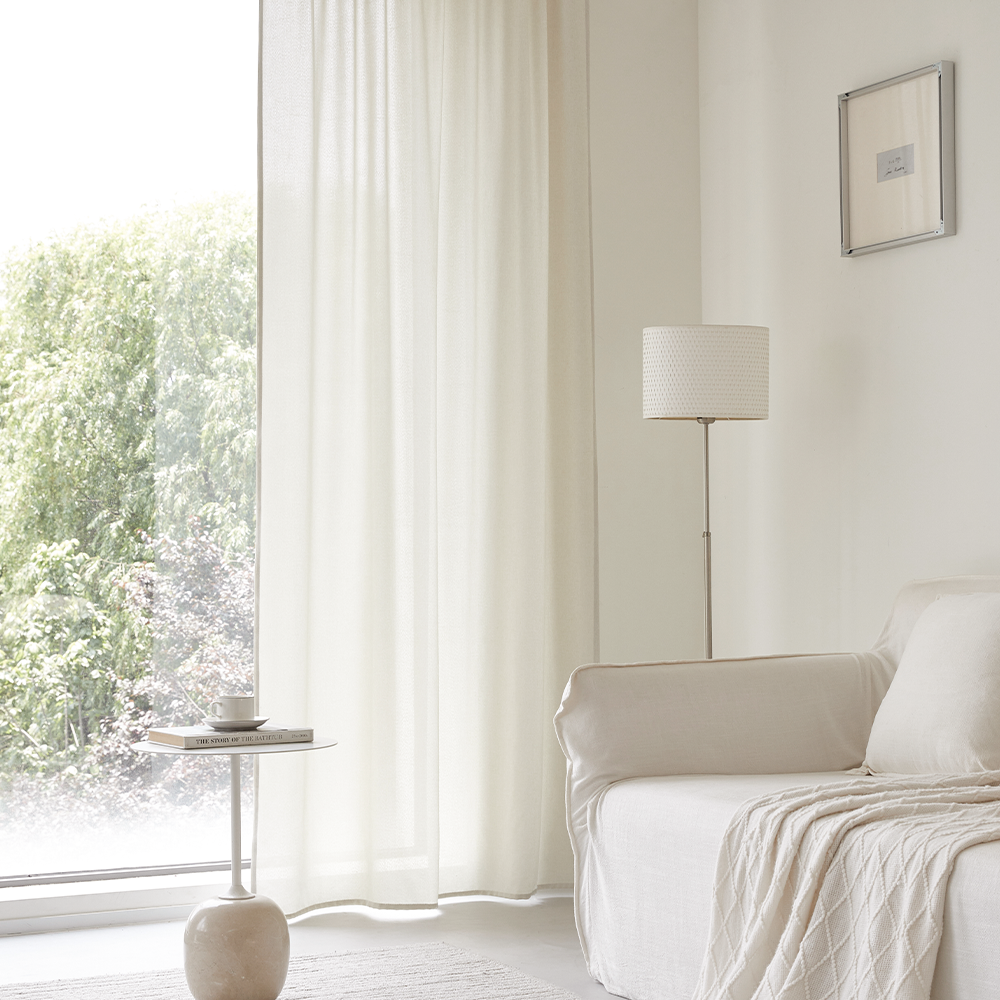 사라하우스 네츄럴 린넨스타일 다용도 공간분리 가리개 가림막 커튼