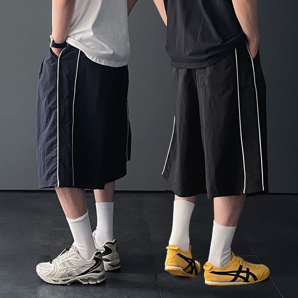 남자버뮤다팬츠 나일론반바지 벌룬팬츠 - 상품 이미지