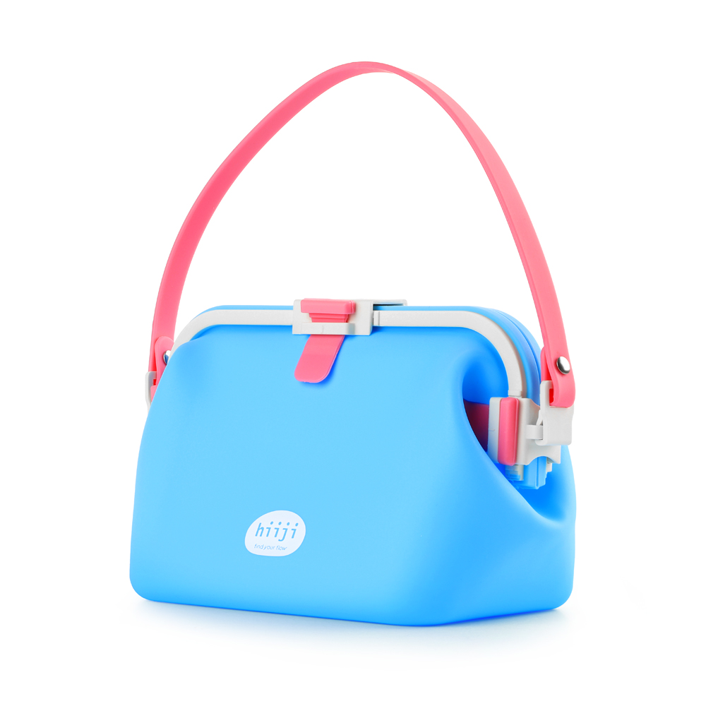 히지 실리콘 수영 가방 파우치 방수 젤리박스 목욕가방 핑크S 이미지 3