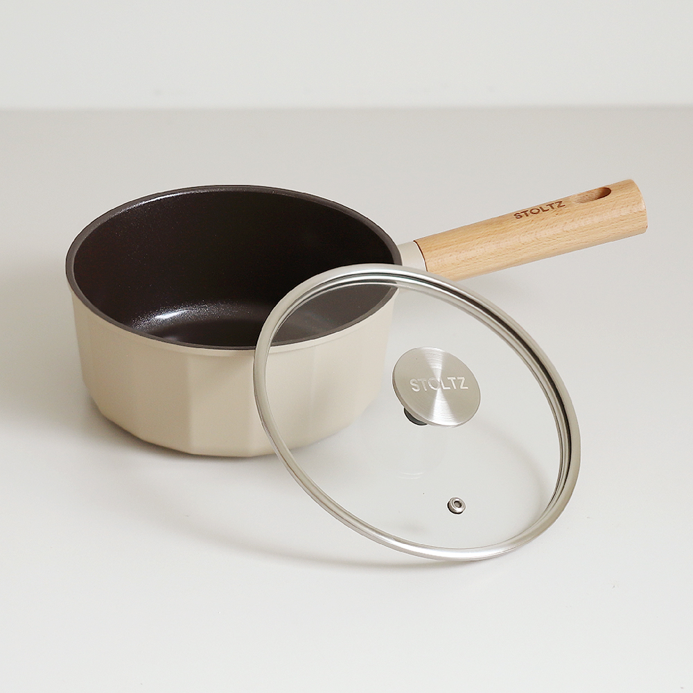 STOLTZ 슈톨츠 초코 쿡웨어 IH 편수냄비 18cm 원목손잡이 인덕션냄비 - 상품 이미지