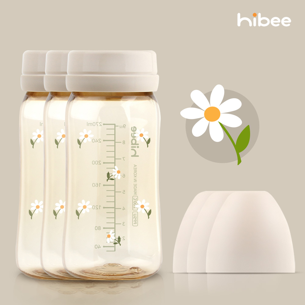 하이비 PPSU 에잇벤트 배앓이방지 젖병 270ml 노꼭지 트리플팩 봄에디션 데이지 - 상품 이미지
