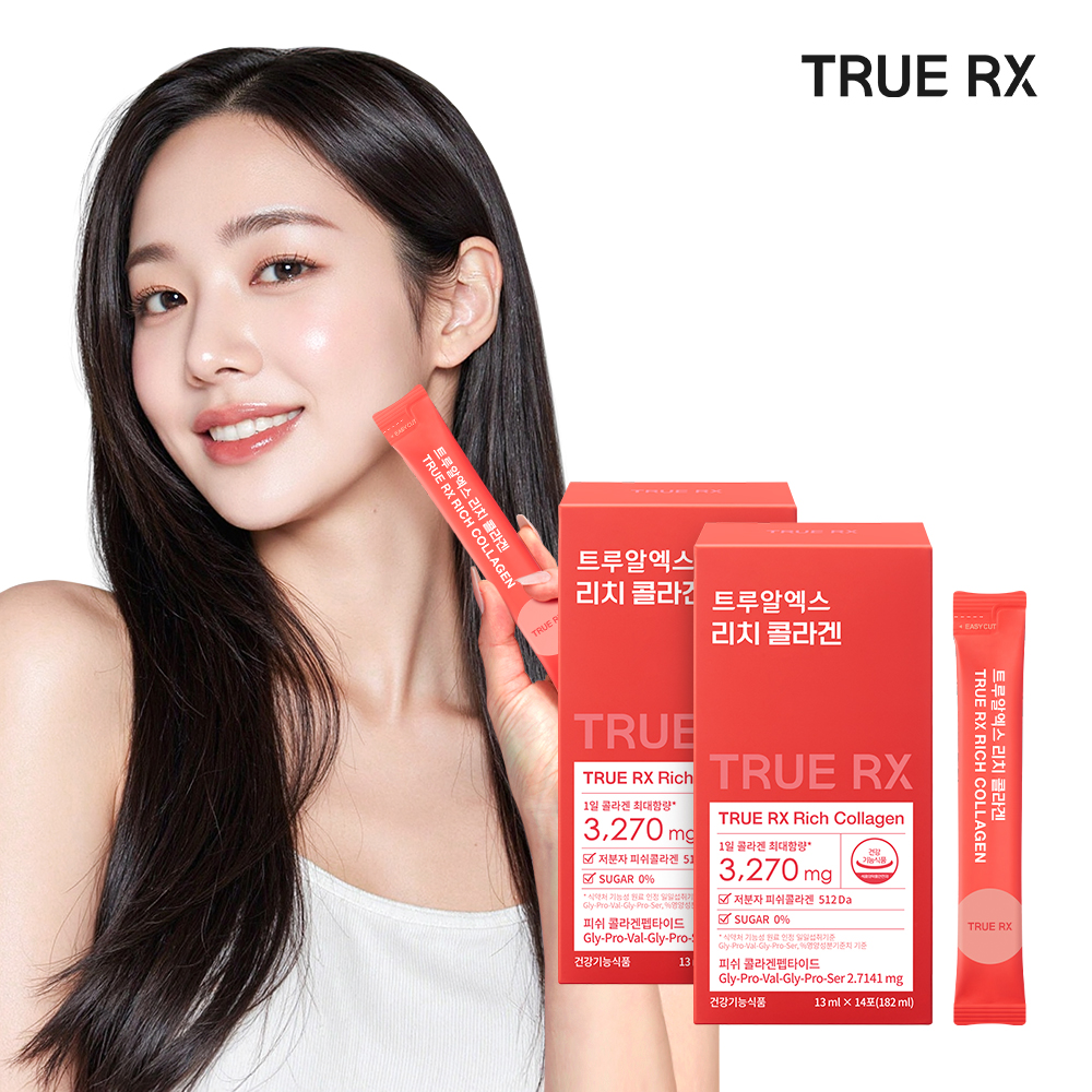 트루알엑스 리치 콜라겐 최대 함량 마시는 액상 저분자 피쉬 클리오 14포, 2개 - 메인 이미지