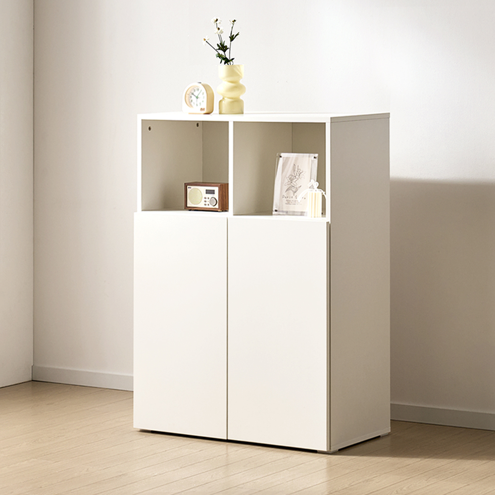 [기본형] 조아 수납장 (더 높은/1단 오픈형 800) 화이트 모듈 다용도 거실 베란다