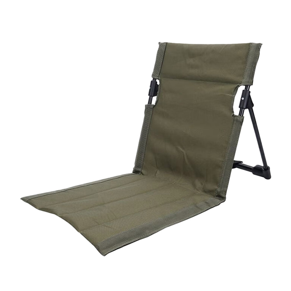 그라운드체어 캠핑 등받이 접이식 휴대용 좌식의자 로우, 카키, 1개