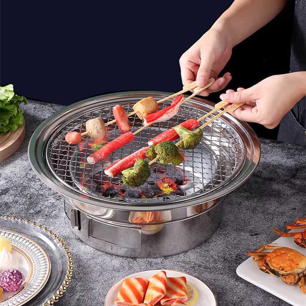 숯불 화로 석쇠 바비큐그릴 삼겹살 불판 구이팬 버너 그릴망 - 상세 이미지 4