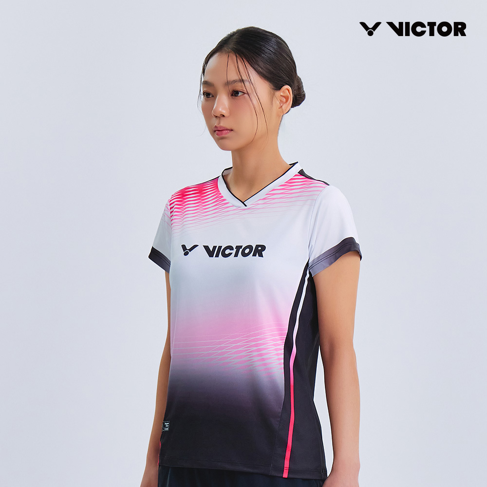 빅터 VICTOR 아울렛 반팔 티셔츠 여성용 25AGW011F 배드민턴 탁구 스쿼시 스포츠웨어 - 상세 이미지 3