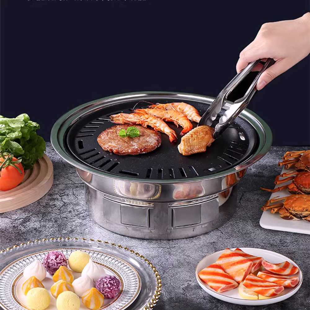 숯불 화로 석쇠 바비큐그릴 삼겹살 불판 구이팬 버너 그릴망 - 상세 이미지 2