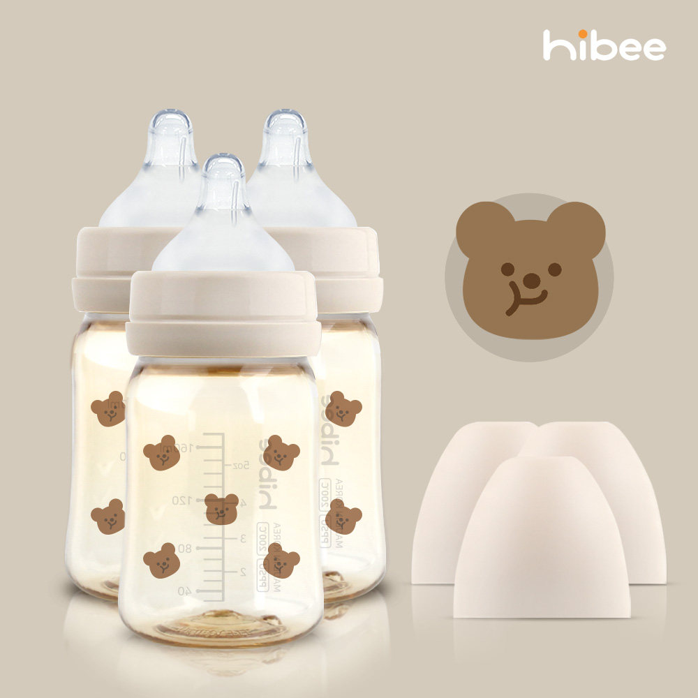 하이비 PPSU 에잇벤트 배앓이방지 젖병 170ml 트리플팩 봄에디션 볼빵곰 - 상품 이미지