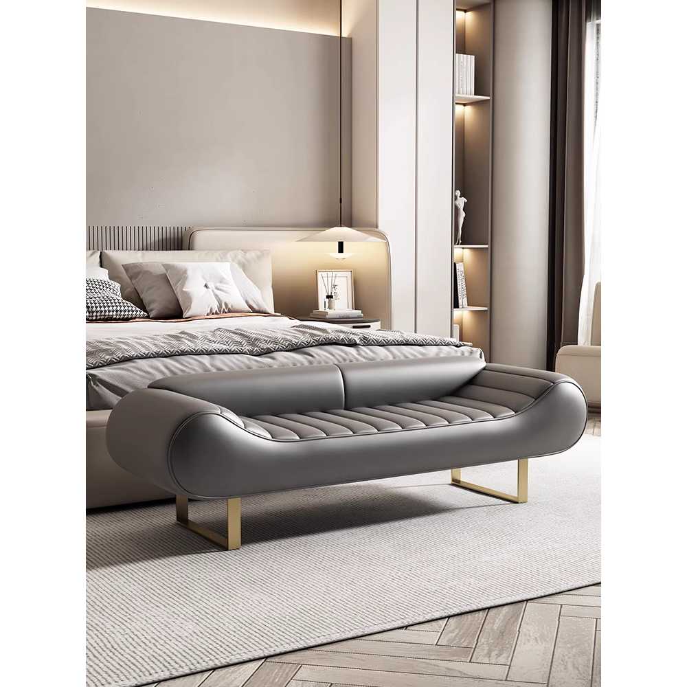 침대 스툴 유럽풍 보조 모던 테이블 쇼파 연장 의자 150cm - 상세 이미지 3