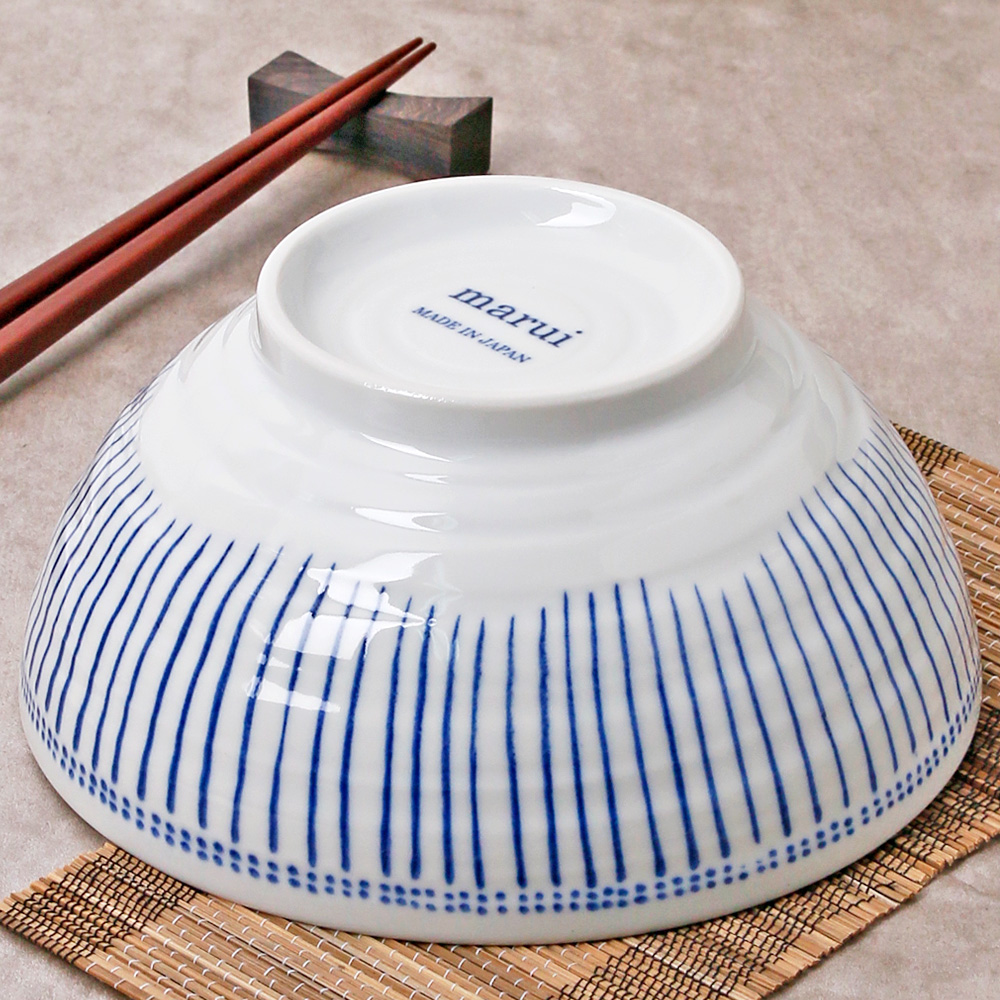 일본 도자기 면기 라멘 우동기 덮밥 라면 비빔밥 냉면 그릇 1개, 18.5cm, 도트토쿠사 중 - 상세 이미지 4