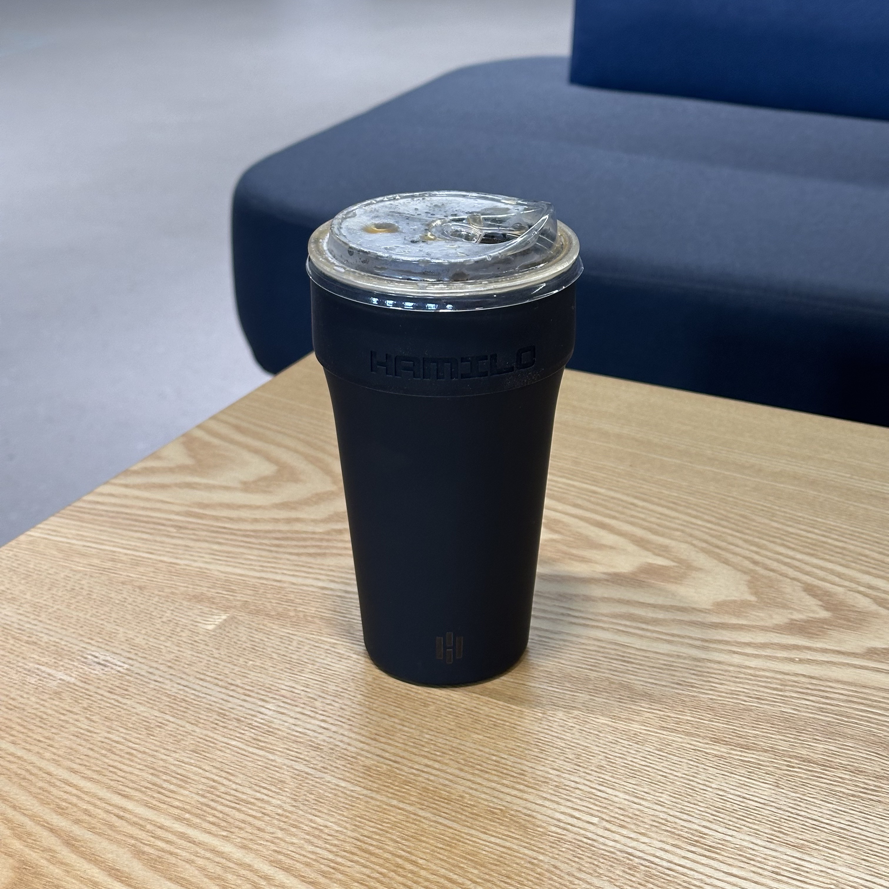 해밀로 핏락 밀폐형 소형 텀블러 얼죽아 스텐 보온 보냉 355ml, 블랙, 1개 - 상세 이미지 2