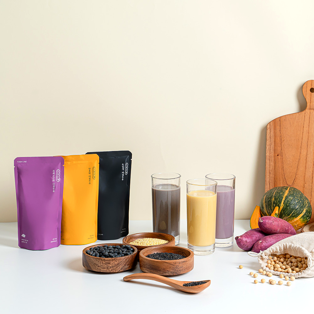 두유본색 국산콩 무가당 파우치 두유 흑임자 자색고구마 단호박 (10개입)