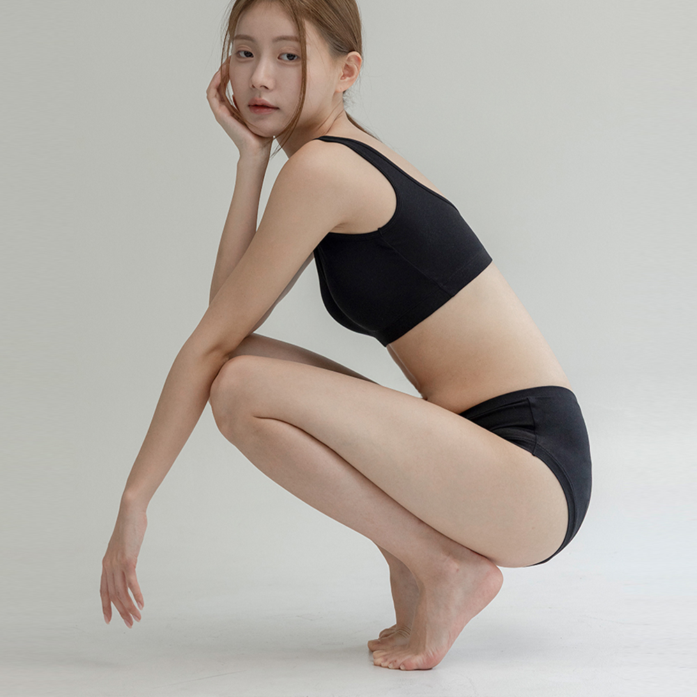 싸이클린 브라팬티세트 캐시미어 볼륨패드 일체형 노와이어 브라 여자속옷 란제리 처진가슴브라 - 메인 이미지