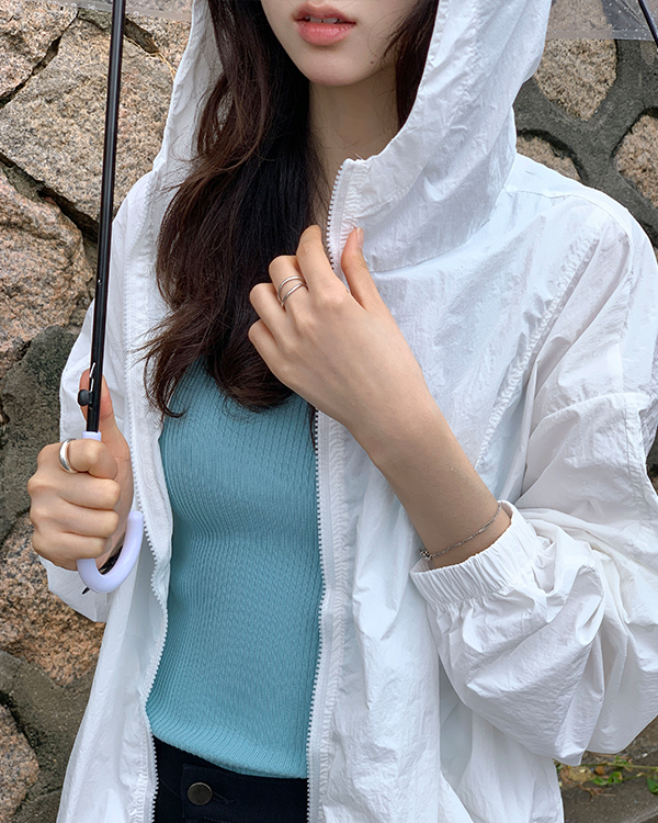 4360 얇은 아노락 후드 바람막이 윈드자켓 - 상세 이미지 5