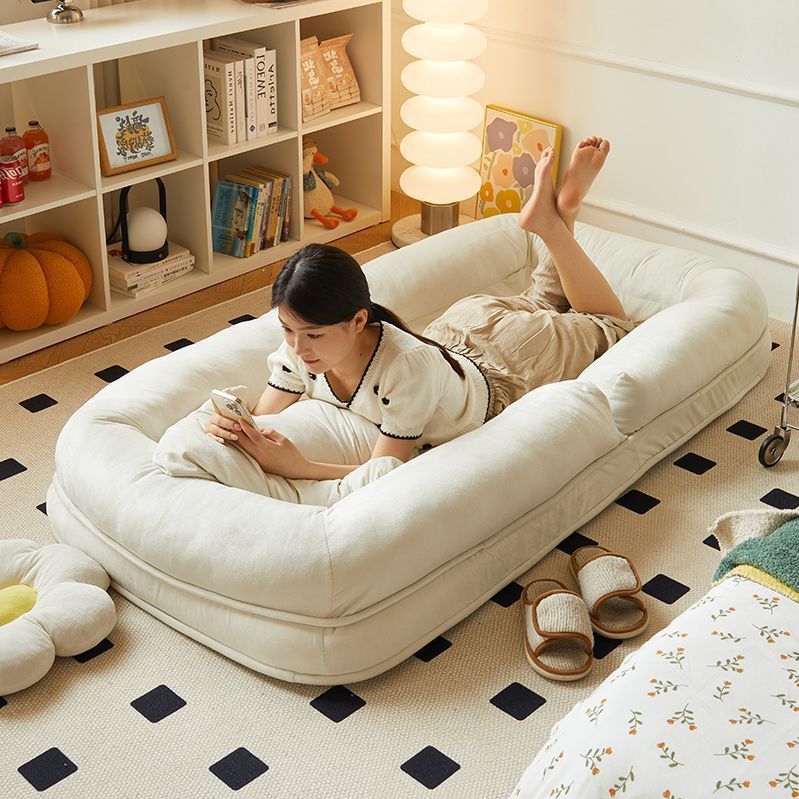 소파베드 각도조절 싱글 카우치 원룸 거실 방콕 집순이 화이트 177CM 베개 / 쿠션 포함