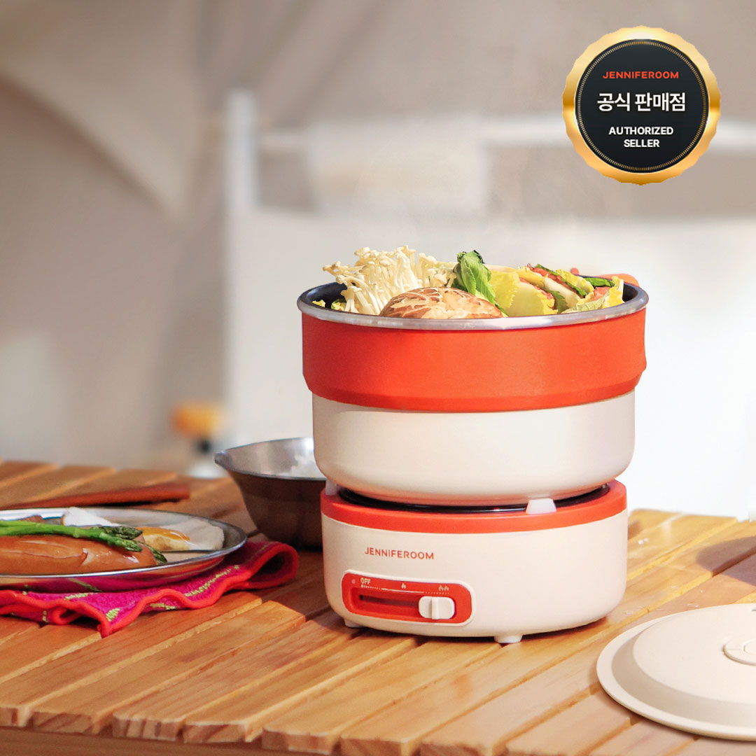 제니퍼룸 캠핑용 캠덕션 미니 멀티쿠커 플러스 전기쿠커 라면포트 오트밀 전기냄비