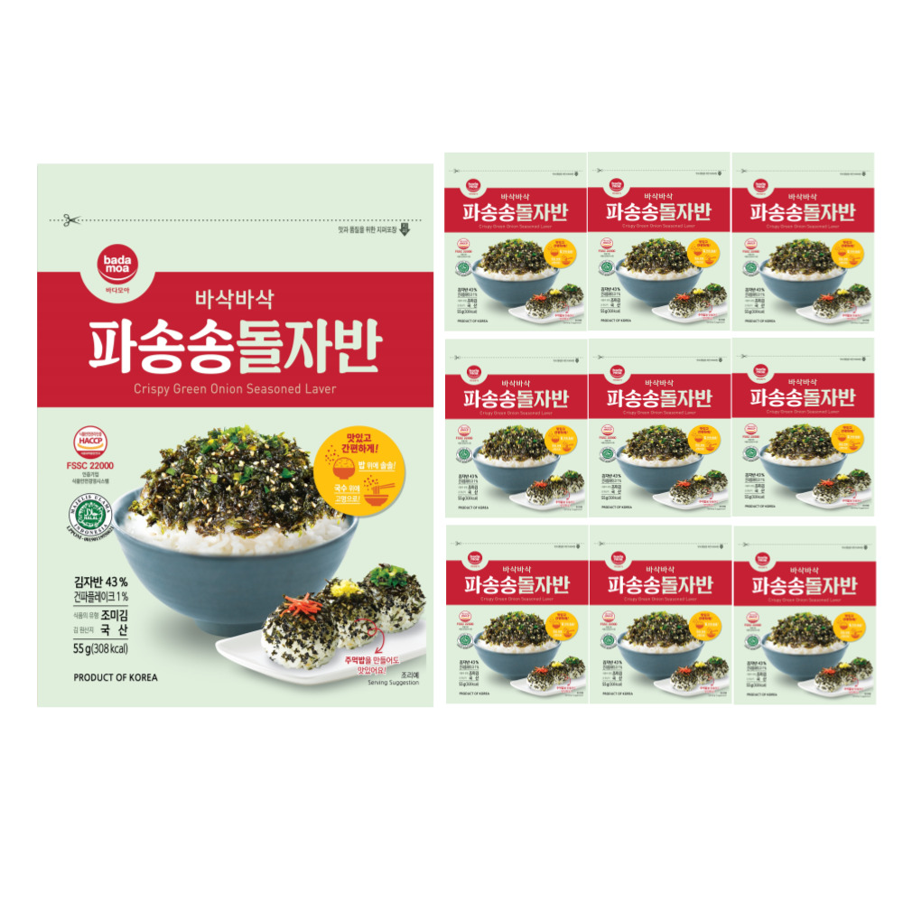 바다모아 김자반 파송송 돌자반 돌김자반 55g, 10개 - 상품 이미지