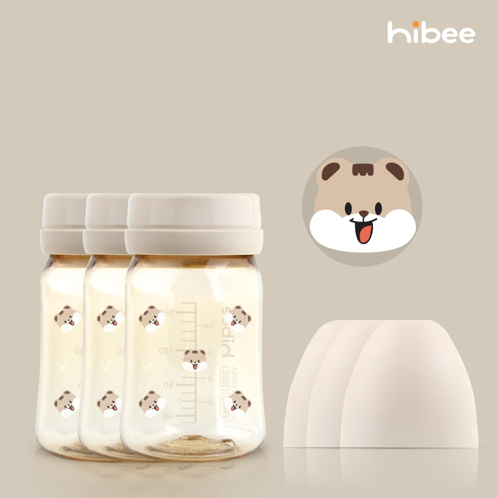 하이비 PPSU 에잇벤트 배앓이방지 젖병 170ml 노꼭지 트리플팩 다람이 - 상품 이미지