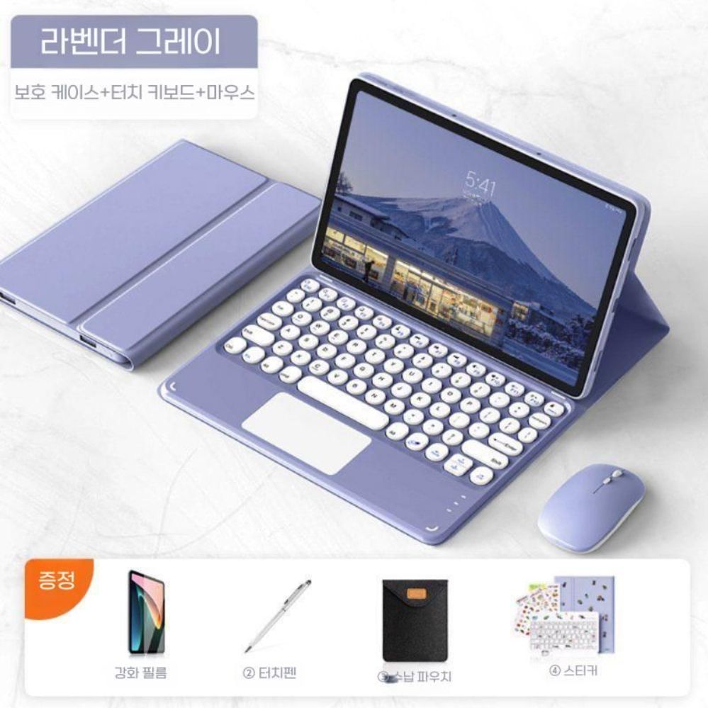 레노버 y700 4세대 케이스 컬러 둥글 키보드 블루투스 터치 패널 마우스 - 상세 이미지 3