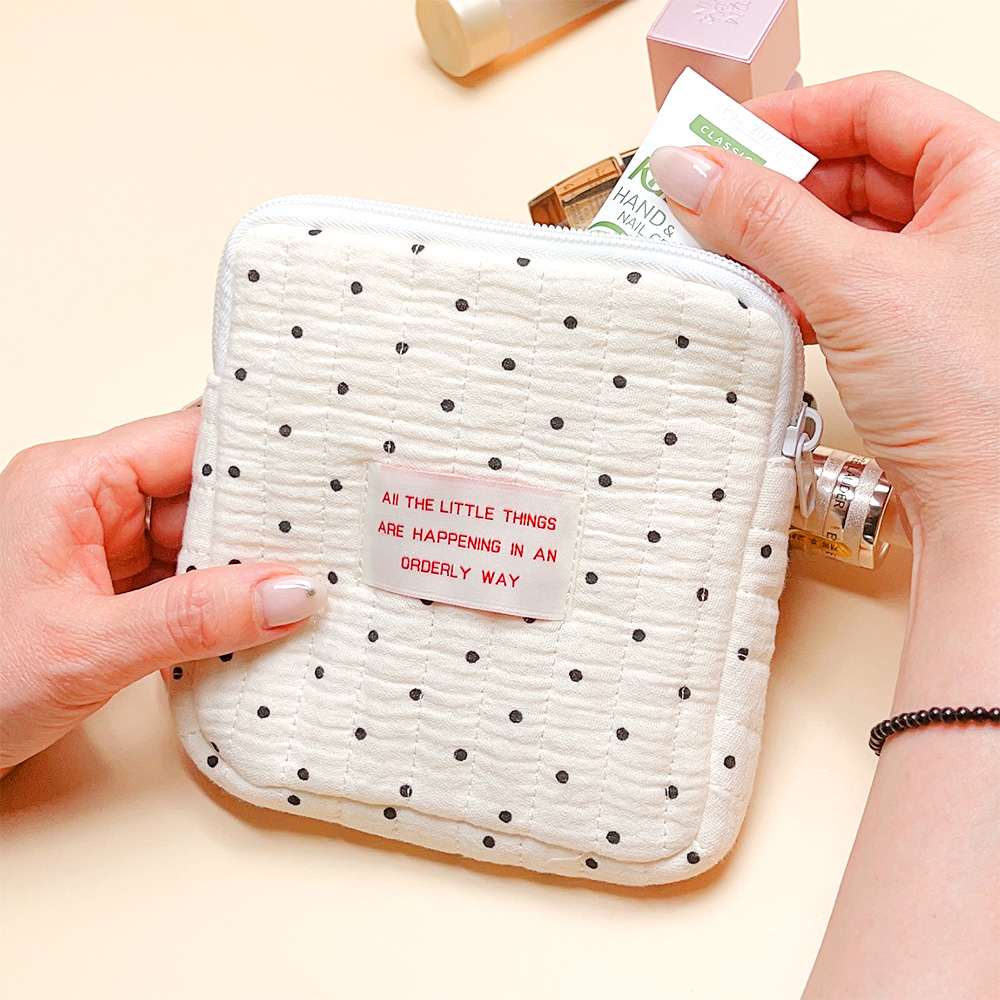 미니 파우치 퀼팅 여행용 손가방 이너백 화장품 생리대파우치