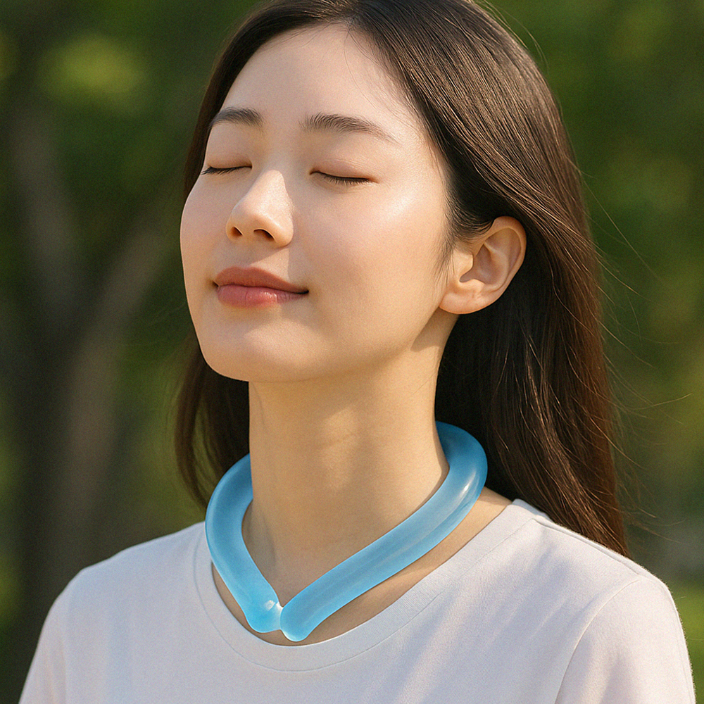 여름넥쿨러 아이스밴드 아이스링 얼음 목걸이 넥밴드 넥쿨러 - 메인 이미지