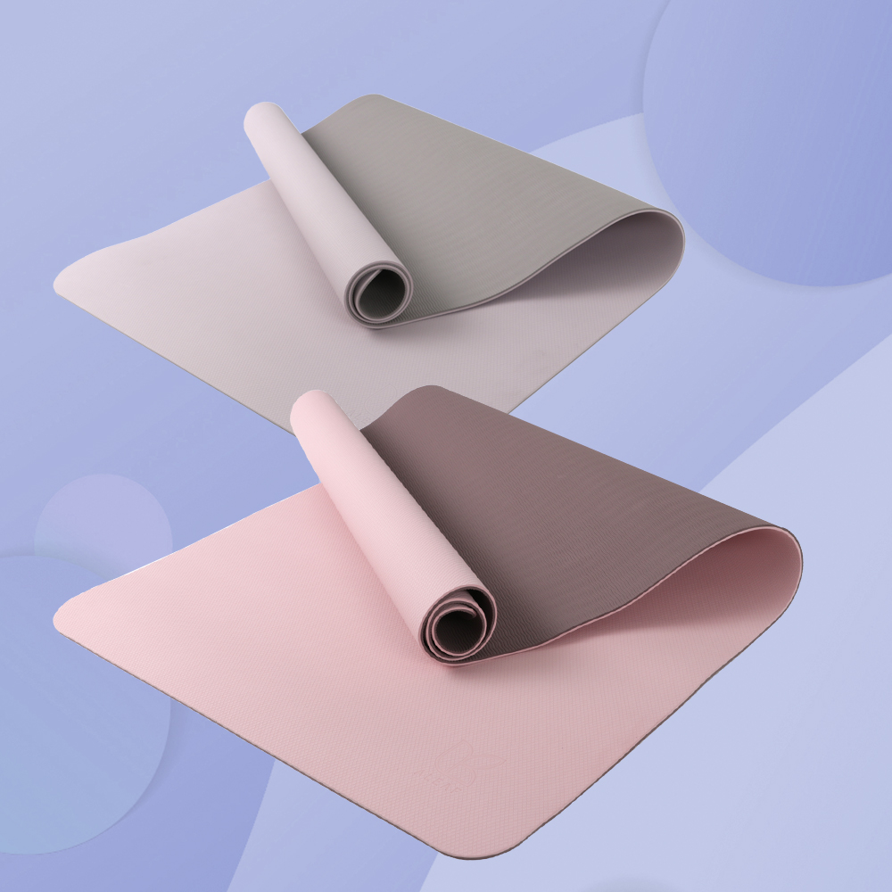 아리프 TPE 요가매트 와이드 양면 밴드포함 6mm, 페일로즈 - 상세 이미지 2