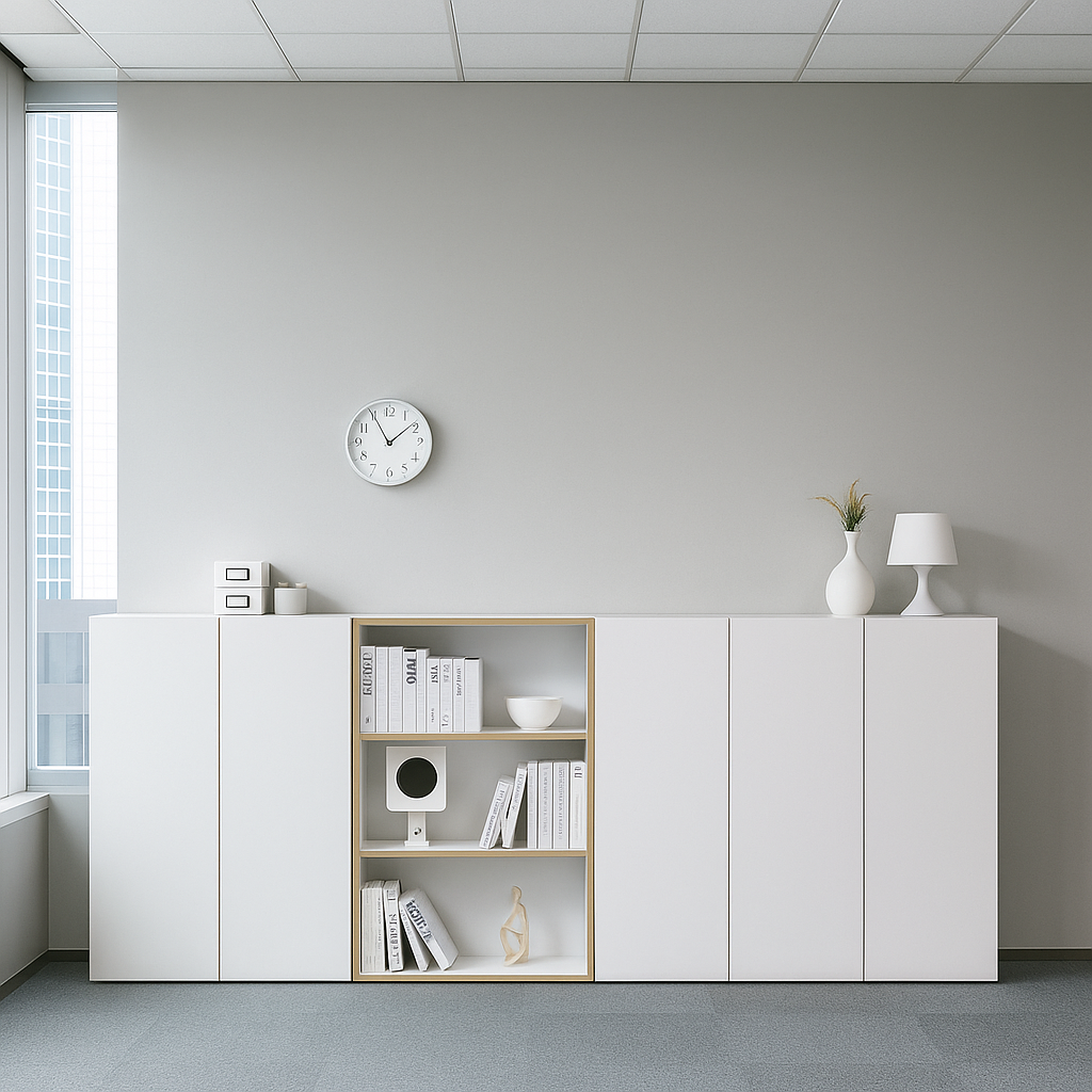 사무실수납장 올문장 2단 800 슬림 사무용책장 서류장 사무실책장 화이트에지