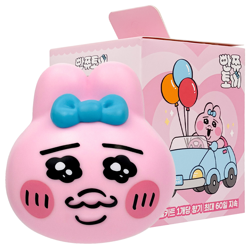 벨르아망 빤쮸토끼 캐릭터 차량용 방향제 빅페이스 자동차 송풍구 디퓨저 울먹빤쮸 블랙체리