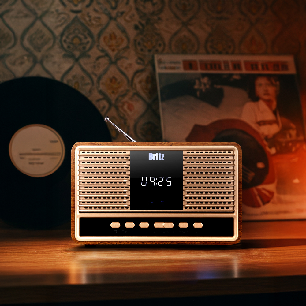 브리츠 FM 라디오 홈인테리어 레트로 블루투스 스피커 BZ-MK88