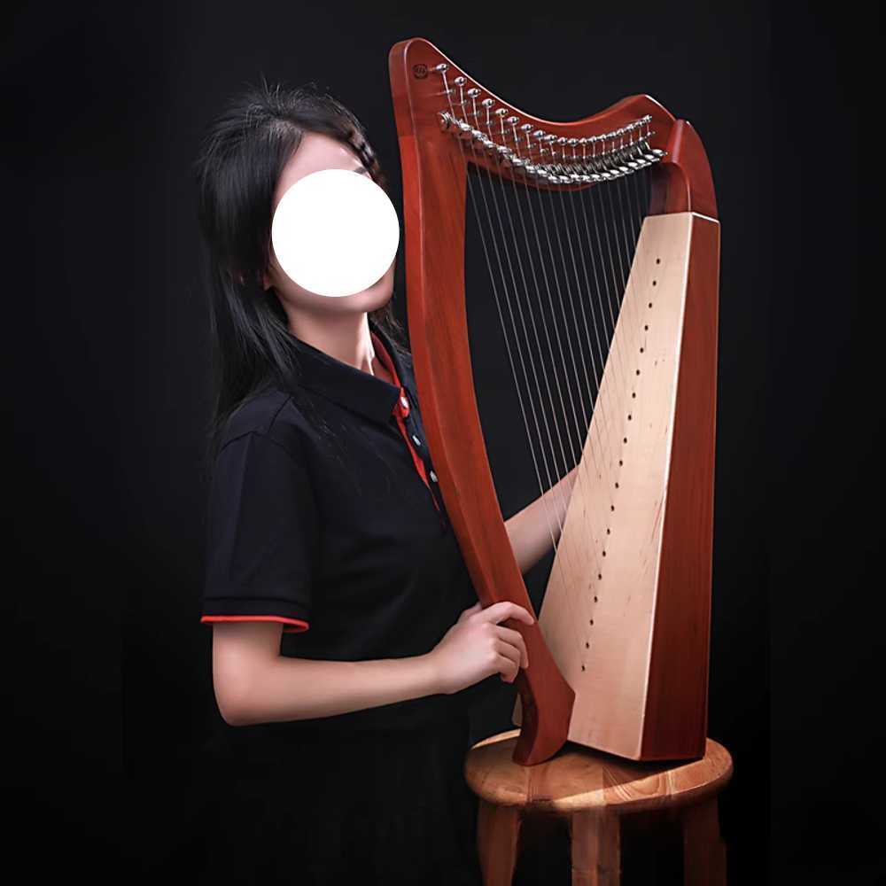 소형 하프리라 감성 인테리어 악기 소품 선물 입문 월넛 19현 - 상세 이미지 2