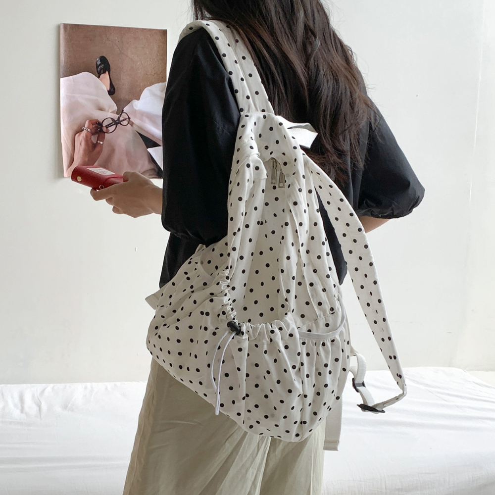 도트 백팩 가벼운 캐주얼 여행용 대학생 직장인 여성 학생 여행 나일론 가방 M1121051