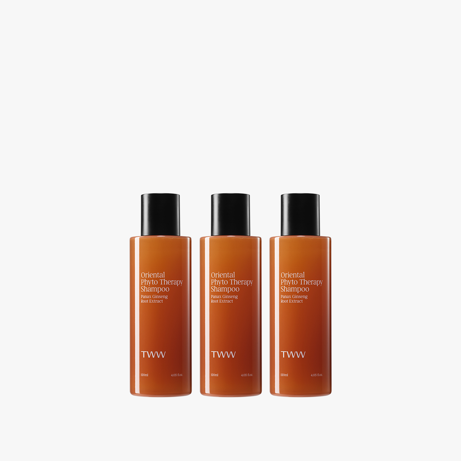 흑삼 한방 두피케어 TWW 오리엔탈 피토 테라피 샴푸 120ml 3개 세트 - 상품 이미지