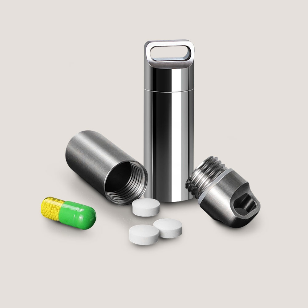 휴대용 약통 미니 알약통 영양제 소분 약소분통 케이스 여행용 1단 소 실버유광 제품 이미지