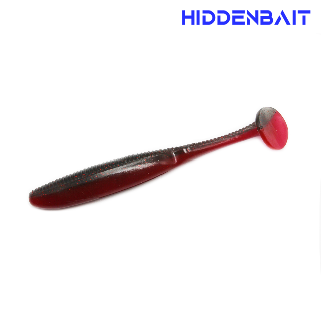 히든베이트 타이탄2 쉐드웜 소프트베이트 루어웜 광어낚시 배스낚시 H207 BLACK RED, 11cm(4.3인치) - 상품 이미지