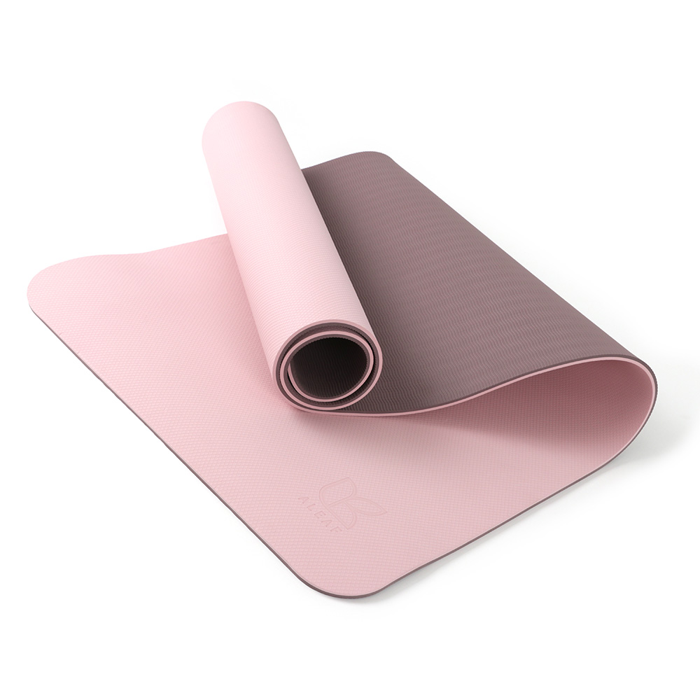 아리프 TPE 요가매트 스탠다드 양면 밴드포함 8mm, 페일로즈