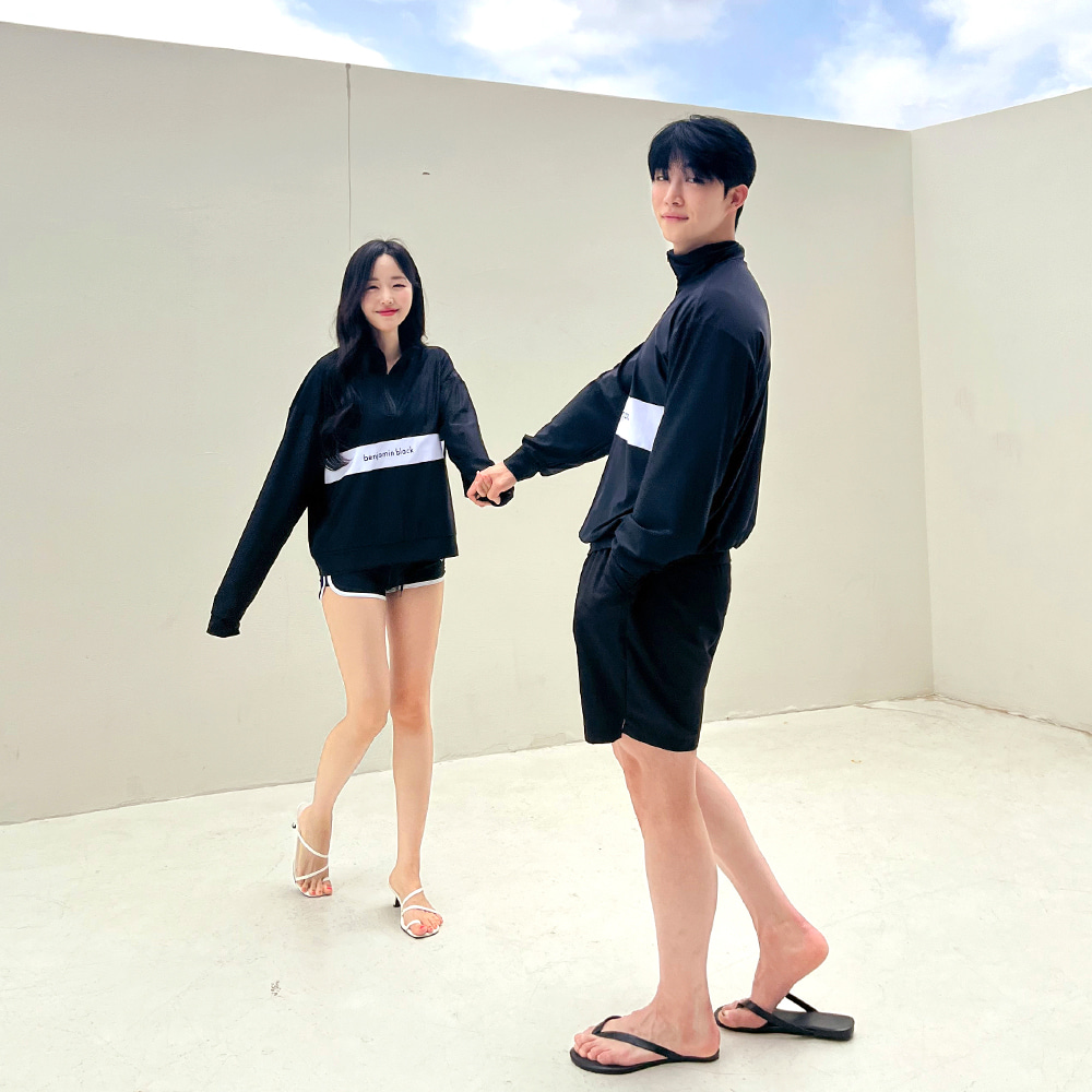 [N배송]크라시앙 자외선차단 특대형 커플 아노락 긴팔 루즈핏 래쉬가드 집업 - 상세 이미지 5