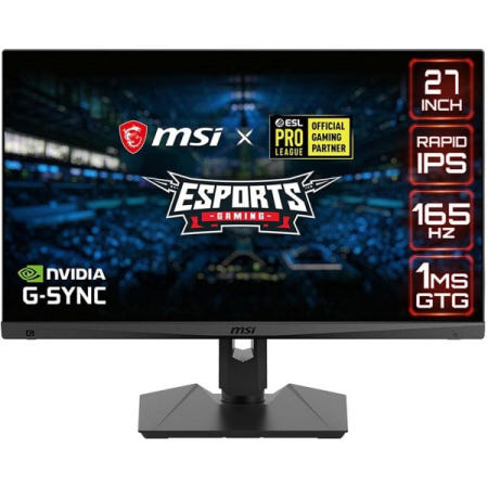 [해외]MSI MAG274R2, 27인치 게이밍 모니터, 1920 x 1080(FHD), IPS, 1ms, 165Hz, G-Sync 호환, HDR 준비, HDMI, 디스플레이포트,