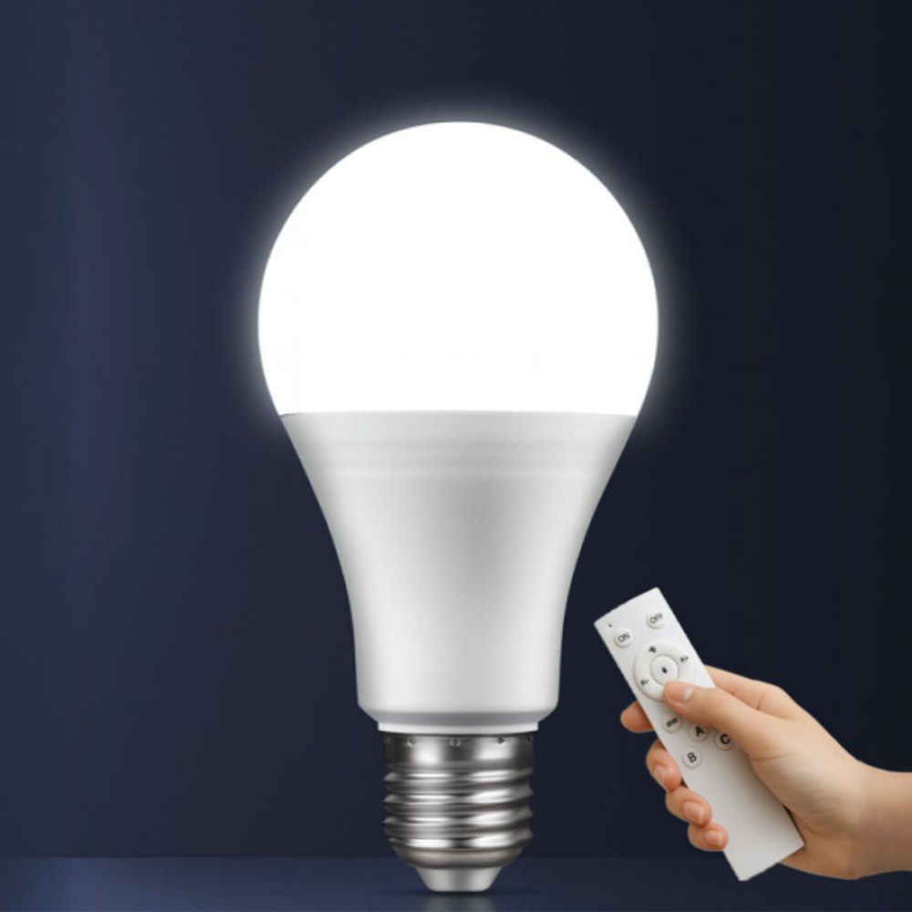 무드핏 3색변환 LED 벌브 리모컨 무드등 E26 수면등 조광 가능 - 메인 이미지