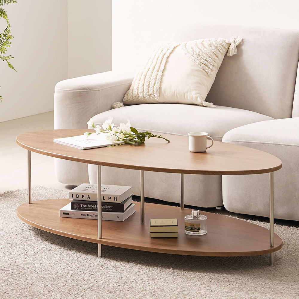 레브 타원 거실 소파 티 테이블 1200