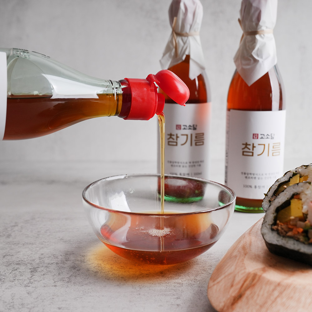 고소담 통참깨 참기름 350ml 침전물없는깨끗한 통깨 참기름 방앗간참기름 - 상품 이미지