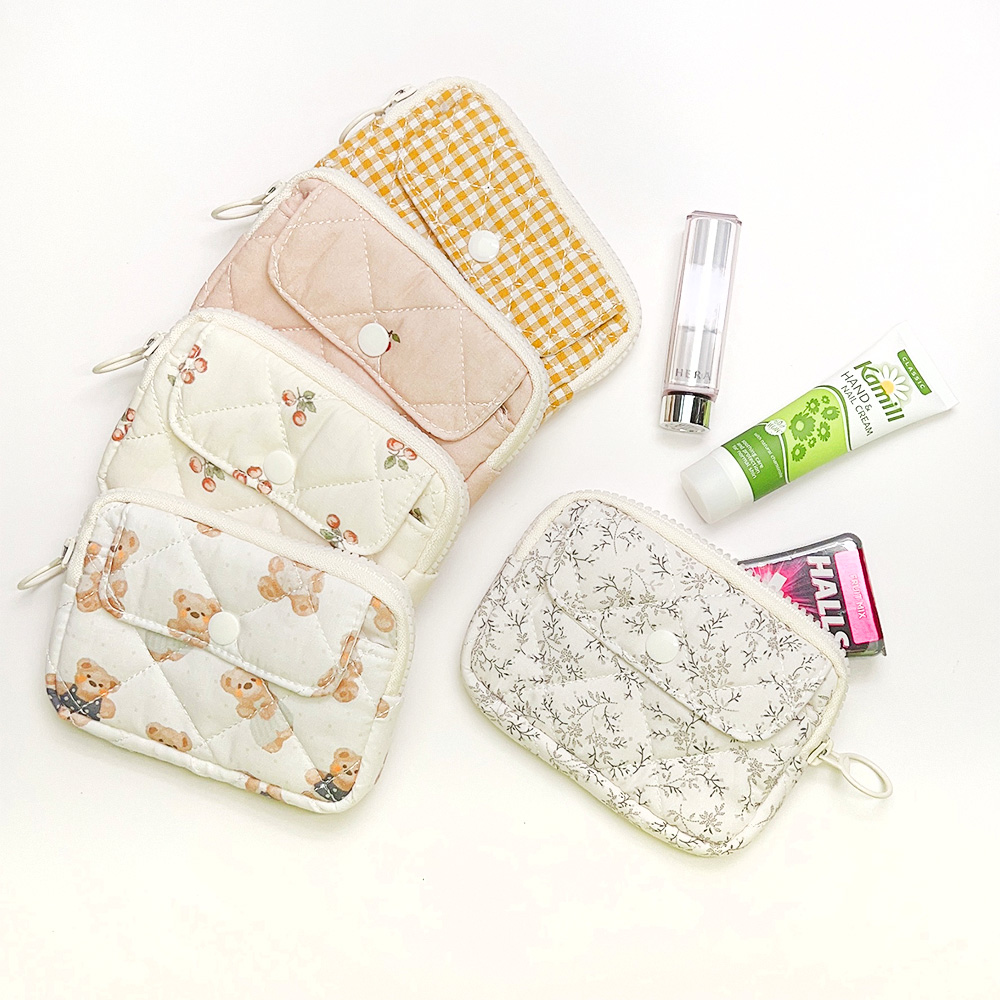 미니 파우치 퀼팅 여행용 손가방 이너백 화장품 생리대파우치