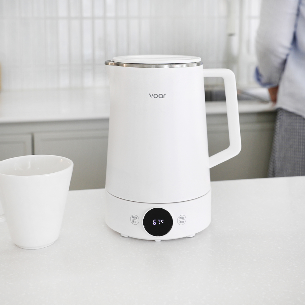 보아르 모노 보온 전기포트 0.8L 올스텐316 온도조절 미니 커피포트 소형 주전자