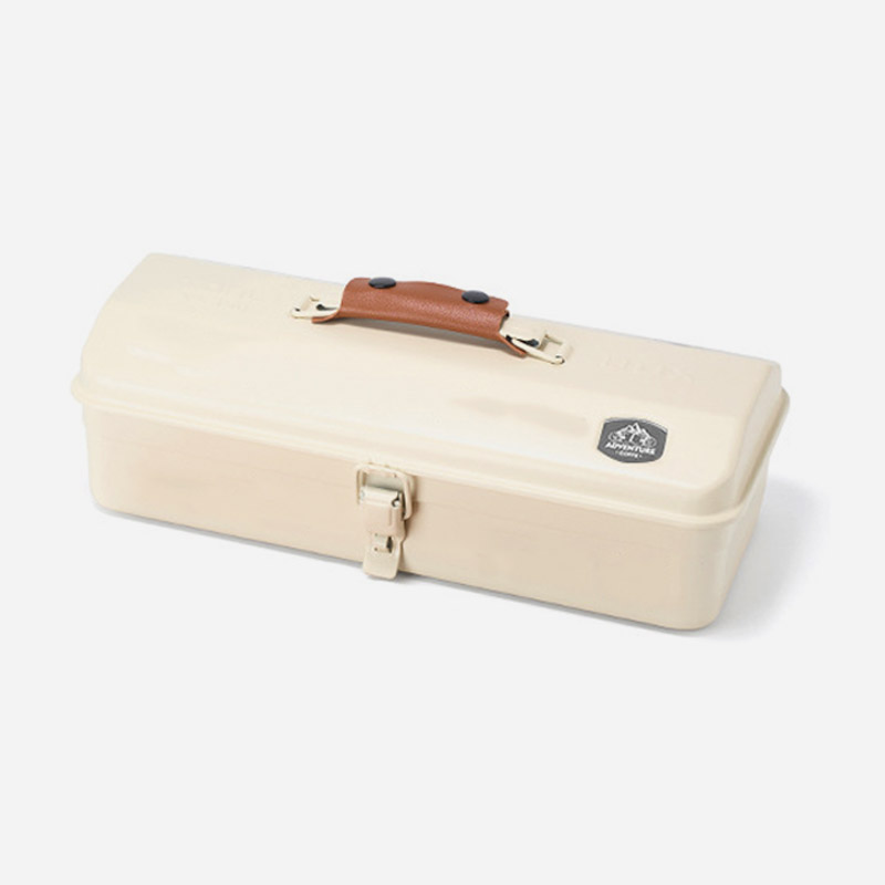 KOOLMAN 쿨맨 캠핑 아이언 스틸 수납 공구함 팩가방 아이보리