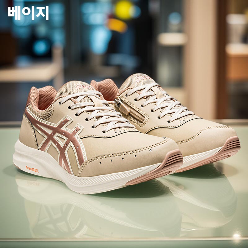 아식스 젤 펀워커 여성 워킹화 웰니스 조깅 운동화 1292A053 23.5 400/네이비블루 - 상세 이미지 4