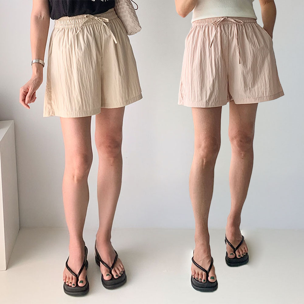 아노락반바지 바스락반바지 냉장고바지여성 - 상품 이미지