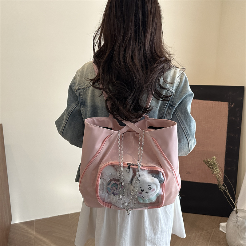 다용도 보부상 이타백 투명 대용량 멀티백 투명 덕질가방 굿즈 데코용 포카 오타쿠가방 인형 - 상세 이미지 2