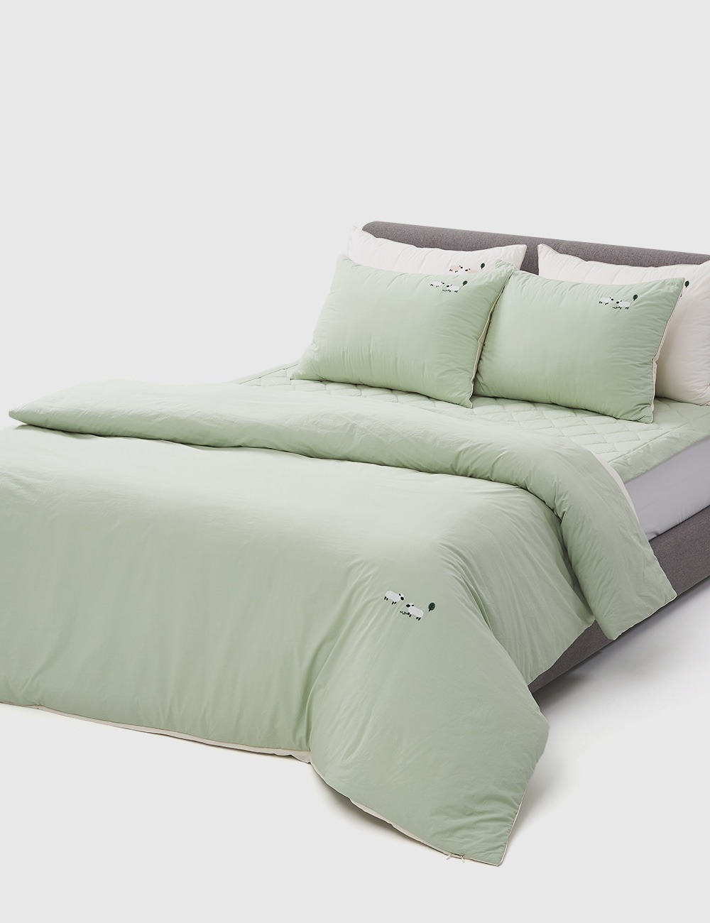 레노마홈 리오 양모 차렵이불 고밀도면80수 호주양모 먼지없는 안단이불커버 4가지 색상